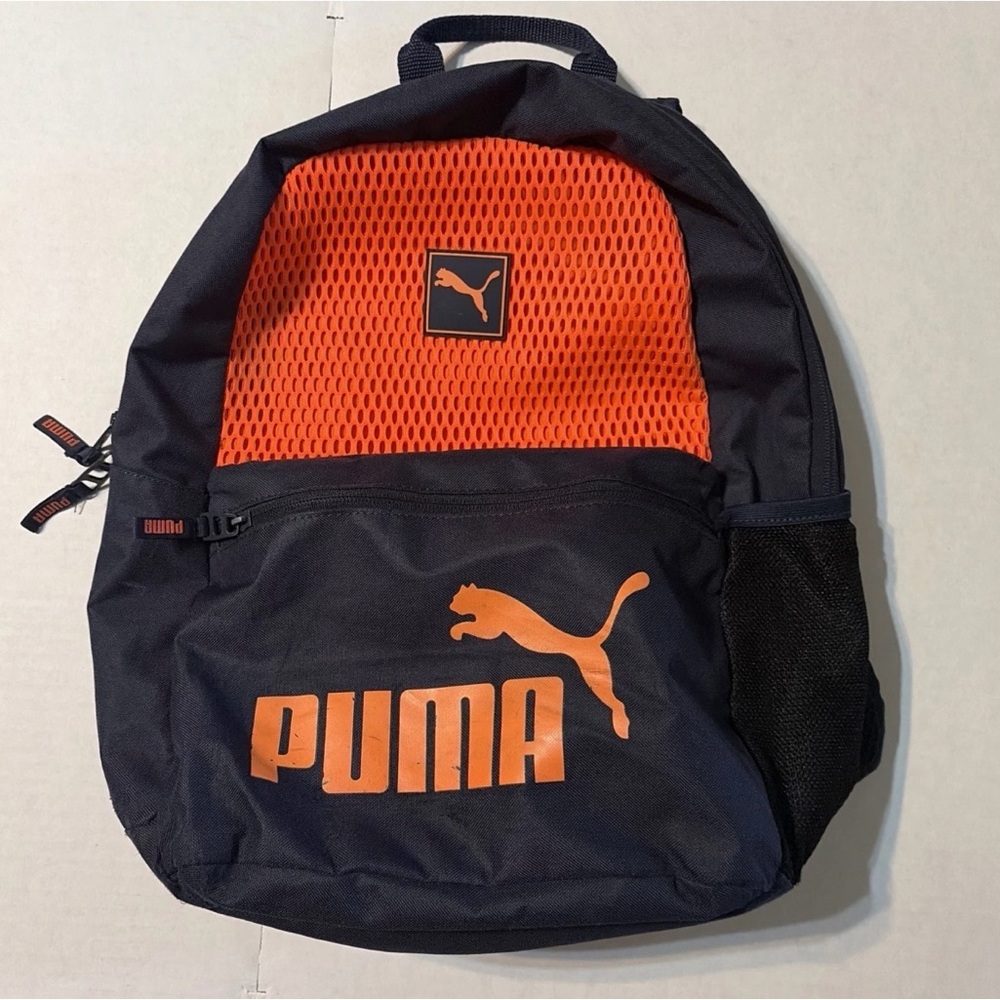 Puma Navy and Orange Sport Backpack